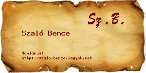 Szaló Bence névjegykártya